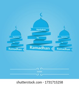 Vector design illustration of Ramadan background