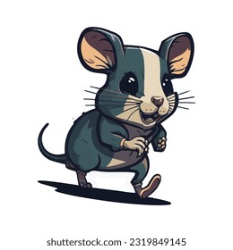vector design illustration of rat character