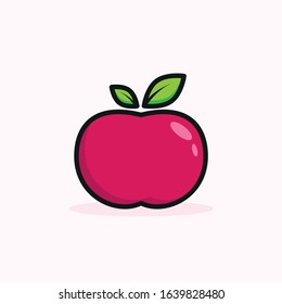 Vector design illustration of red apple.Perfect for your icon logo design bussines product and food and beverage product