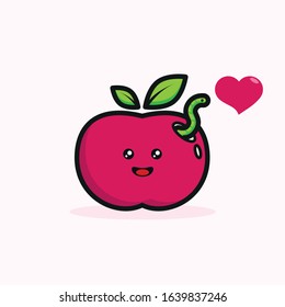 Vector design illustration of red apple.Perfect for your icon logo design bussines product and food and beverage product