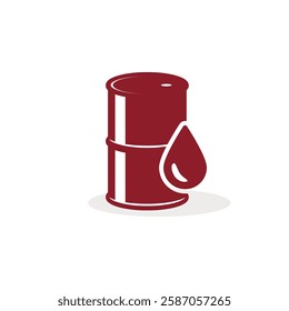 vector design illustration of the red colour of crude oil.