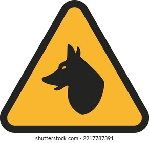 Vector Design Illustration Of Road Signage Alert Dog 