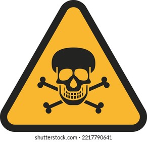 Ilustración Del Diseño Del Vector Del Calavero De Alerta De Señalización De Carretera 