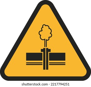 Vector Design Illustration Of Road Signage Alert Leak