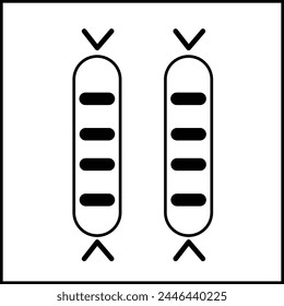 Ilustración de diseño de Vector de la silueta de dos salchichas en blanco y negro. adecuado para logotipos, íconos, carteles, anuncios, Anuncios, empresas, diseños de camisetas, pegatinas, Sitios web.