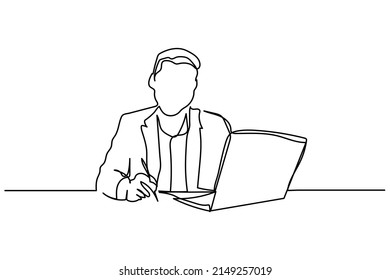 vector design illustration single continuous line hand drawn work