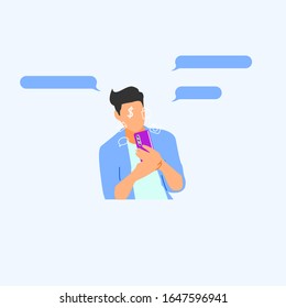 Vector design illustration of social media lifestyle.Good for web element illustration