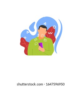 Vector design illustration of social media lifestyle.Good for web element illustration