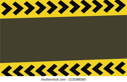 vector design illustration of space photo with road direction frame in yellow and black color. suitable for photos, banners, alerts and banner information