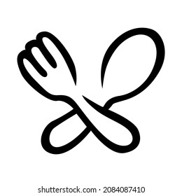vector design, illustration of a spoon and fork