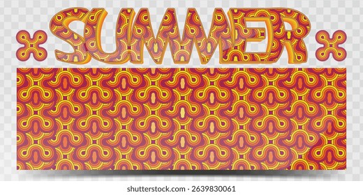 Vector design illustration of Summer Pattern, isolated on transparent background