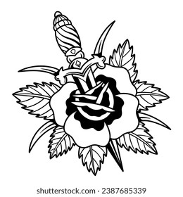Vector design illustration tattoo old school