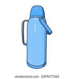 vector design illustration of a thermos for hot water, suitable for your design needs or others