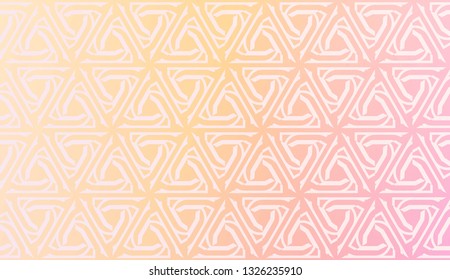 Vector Design. Illustration With Triangles Line. Modern Decorative Background. Pastel gradient color.