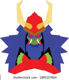ilustración de diseño vectorial de un viking o guerrero