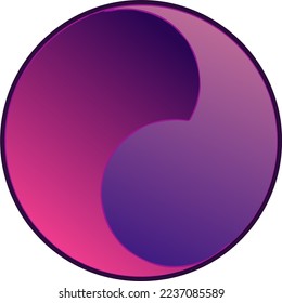 ilustración de diseño vectorial del gradiente de círculo de color violeta.