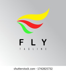 Ilustración de diseño de vectores de un concepto de icono de logotipo de ala. para plantilla de marca, icono, etc.