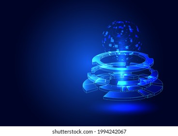 Vector design illustration,abstract background, futuristic technology concept  
