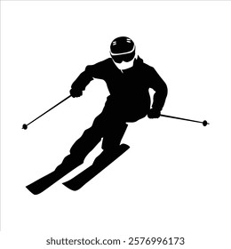 vector design with images of people skiing