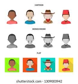 Vector design of imitator and resident icon. Collection of imitator and culture vector icon for stock.