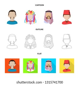 Vector design of imitator and resident icon. Set of imitator and culture stock symbol for web.