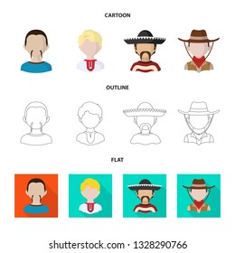 Vector design of imitator and resident icon. Set of imitator and culture stock vector illustration.