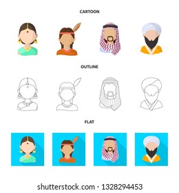 Vector design of imitator and resident icon. Collection of imitator and culture stock vector illustration.