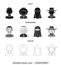 Vector design of imitator and resident icon. Collection of imitator and culture stock symbol for web.