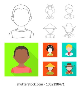 Vector design of imitator and resident icon. Collection of imitator and culture vector icon for stock.