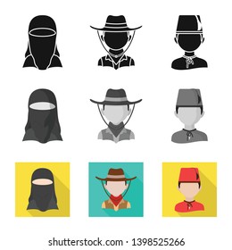 Vector design of imitator and resident icon. Collection of imitator and culture stock vector illustration.