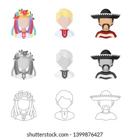 Vector design of imitator and resident icon. Collection of imitator and culture vector icon for stock.