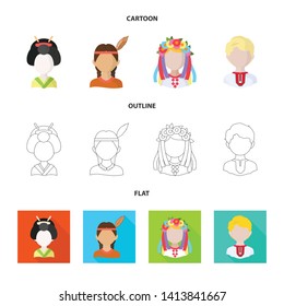 Vector design of imitator and resident icon. Collection of imitator and culture stock vector illustration.