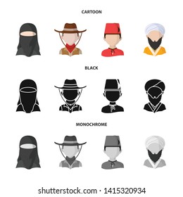 Vector design of imitator and resident icon. Set of imitator and culture stock vector illustration.
