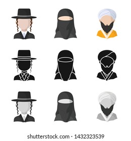 Vector design of imitator and resident icon. Collection of imitator and culture vector icon for stock.