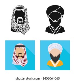 Vector design of imitator and resident logo. Set of imitator and culture stock symbol for web.
