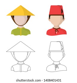 Vector design of imitator and resident logo. Set of imitator and culture stock vector illustration.