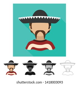 Vector design of imitator and resident logo. Set of imitator and culture stock symbol for web.