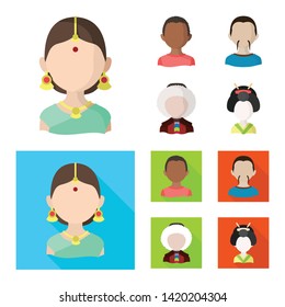 Vector design of imitator and resident logo. Collection of imitator and culture stock symbol for web.