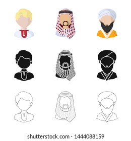 Vector design of imitator and resident logo. Set of imitator and culture vector icon for stock.