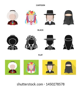 Vector design of imitator and resident logo. Collection of imitator and culture stock symbol for web.