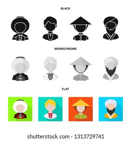 Vector design of imitator and resident sign. Collection of imitator and culture vector icon for stock.
