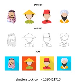 Vector design of imitator and resident sign. Set of imitator and culture stock symbol for web.