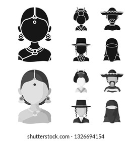 Vector design of imitator and resident sign. Collection of imitator and culture stock vector illustration.