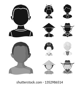 Vector design of imitator and resident sign. Set of imitator and culture vector icon for stock.