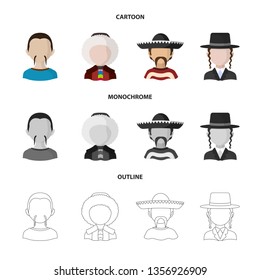 Vector design of imitator and resident sign. Collection of imitator and culture stock vector illustration.