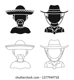 Vector design of imitator and resident sign. Collection of imitator and culture stock vector illustration.