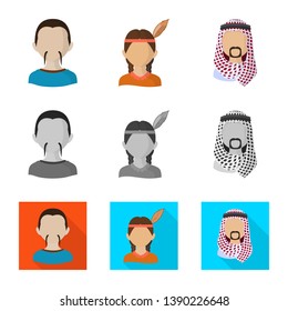 Vector design of imitator and resident sign. Collection of imitator and culture vector icon for stock.