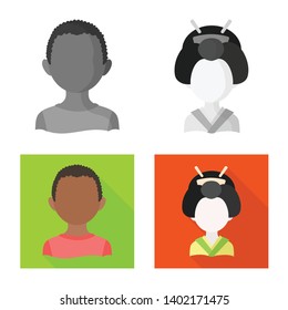 Vector design of imitator and resident sign. Collection of imitator and culture vector icon for stock.