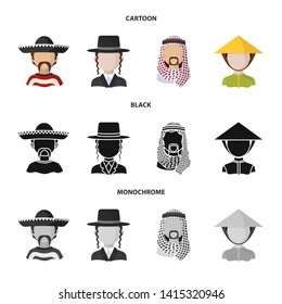 Vector design of imitator and resident sign. Collection of imitator and culture stock vector illustration.