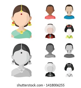 Vector design of imitator and resident sign. Collection of imitator and culture stock symbol for web.